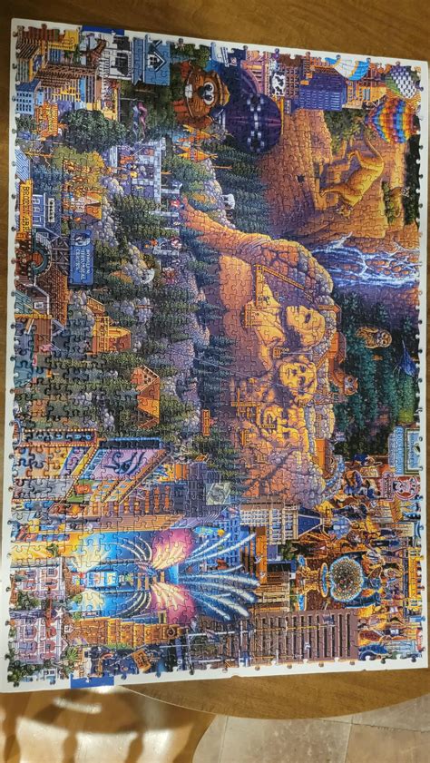 10,000/60,000 pieces done of the world's largest jigsaw puzzle done ...
