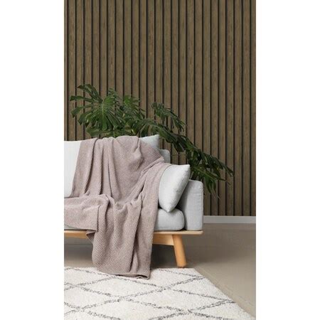 Walls Republic Dark Oak Geometric Stripes Faux Wood Shelf Liner ...