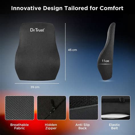 Dr Trust USA Back Support Pillow | Back Support For Sitting (Office or Car)