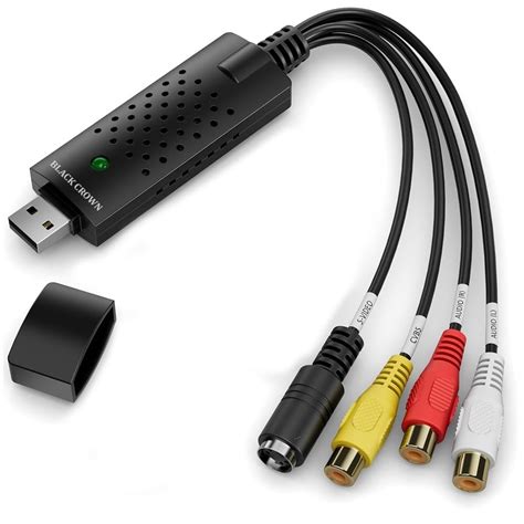 Buy BLACK CROWN VHS to Digital Converter, USB 2.0 Video Capture Card ...
