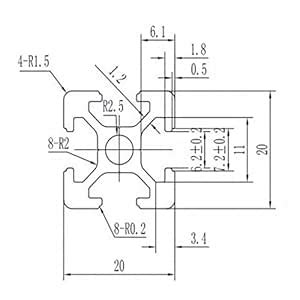 SHIPLORD® Hardness Durable T Slot Aluminum Profile 3D Printer Parts ...