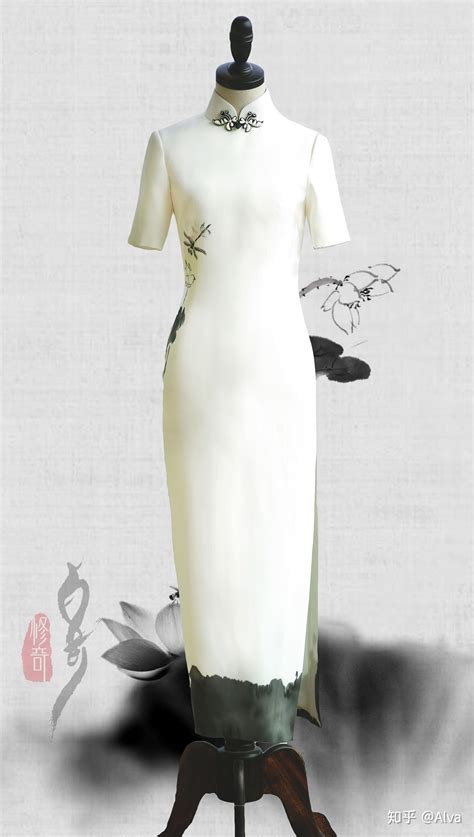 旗袍礼服时装款式图效果图-设计案例_彩虹设计网