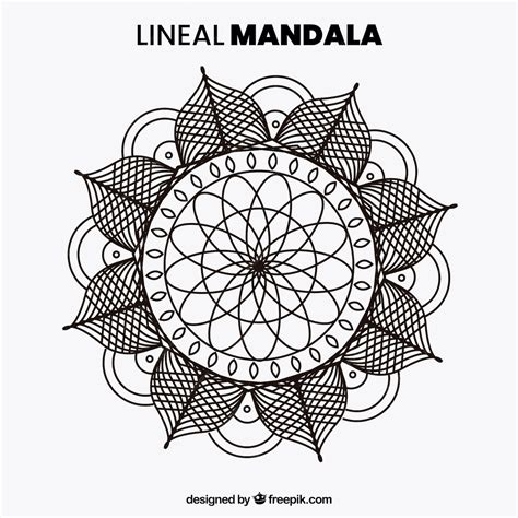 Mandala moderne avec style linéaire | Vecteur Gratuite