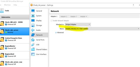 Image result for Warning Network in VirtualBox