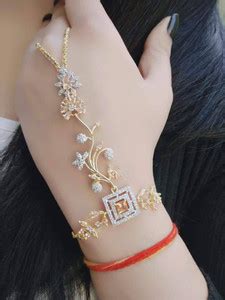 Sipradh Alloy Diamond Gold-plated Ring Bracelet Price in India - Buy ...