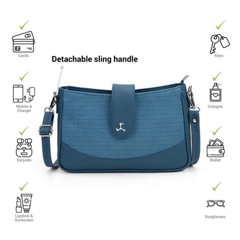 Buy Mochi Women Blue Sling Bag Online | SKU: 66-862-45-10 – Mochi Shoes
