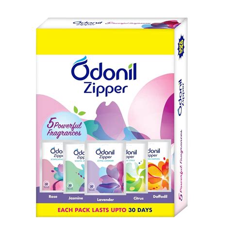 Odonil Bathroom Air Freshener Zipper Mix - 50g (10gx5) | Assorted Pack ...