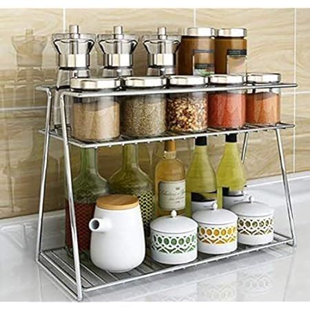 Buy 12FOR COLLECTION Stainless Steel 2 Tier Kitchen Rack | Kitchen ...