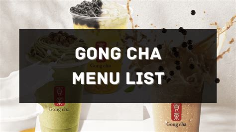 Gong Cha Friendswood Menu at Hazel Long blog