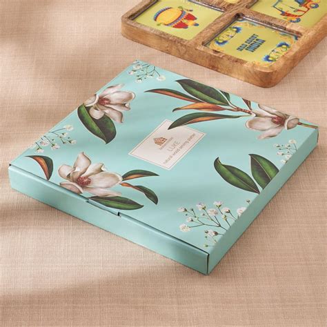 Buy Luke Treasor Mango Wood Printed 4-Partition Platter - 25x25cm from ...