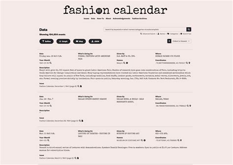 How to Use the Fashion Calendar Research Database · Fashion Calendar