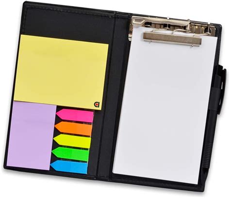 COI Desk Organizer, Notepad Memo Holder with Colorful Sticky Notes Set ...