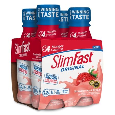Slimfast Advanced Nutrition RTD Strawberries N' Cream Shake 11 oz ...