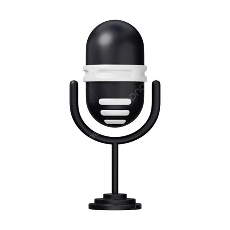 Microphone 3d Icon, 3d Microphone, 3d Icon Render, Microphone PNG ...