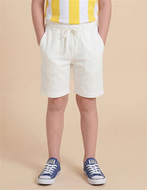 Boys Relaxed Fit Textured Shorts