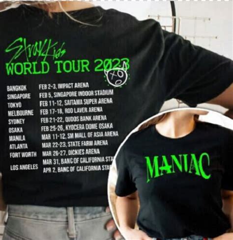 Stray Kids World Tour 2023 Shirt. Stray Kids Maniac | Ubuy India
