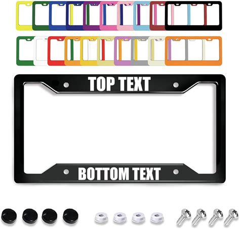 Amazon.com: Custom License Plate Frame Add Your Text Image Logo ...