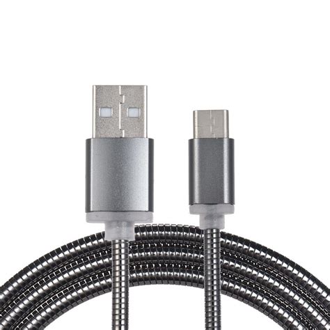 3.3Ft Android USB-C Type-C Metal Spring Charging Cable Sync– UNIQKART