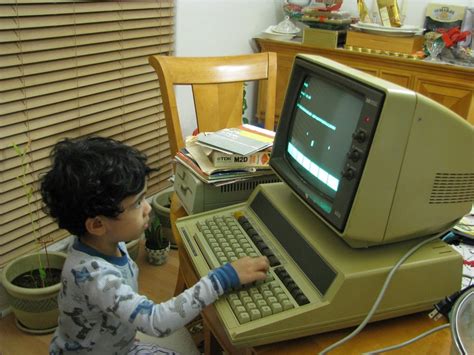 Image result for Children Open Old Computer
