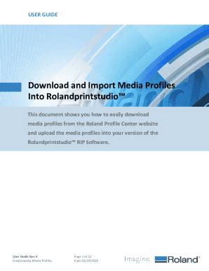 Fillable Online How to Download and Import Media Profiles Into Roland ...