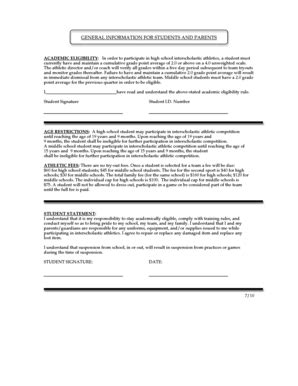 Fillable Online DSBPC Athletic participation form- Rev - C2C Home - C2C ...