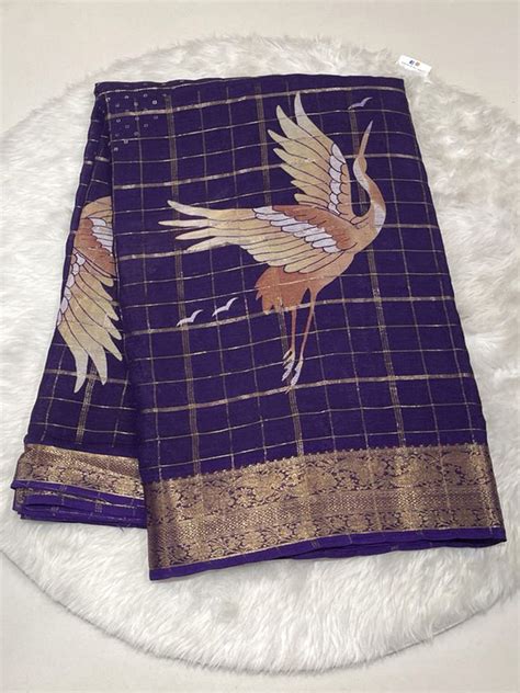 Chinon Crape Silk Saree – SUBHAM GRAND