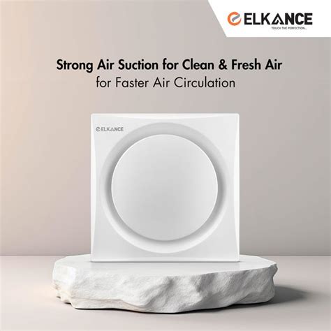 ELKANCE Ceiling Ventilation Fan Swirl (White) - Efficient Airflow, ABS