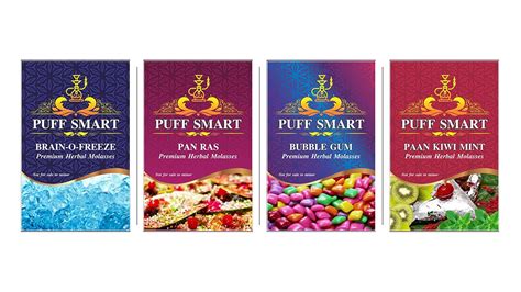 PUFF SMART Herbal Molasses Pan Ras, Brain-o-Freeze, Bubblegum and Pan ...