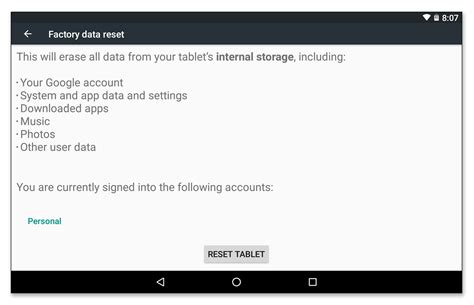 Image result for Factory Reset Android Tablet