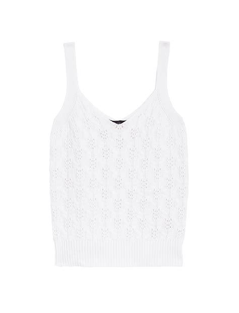 Buy Cotton Rich Textured V-Neck Knitted Vest at Marks & Spencer