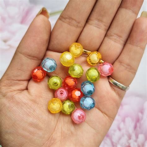 Acrylic Colourful Crystals Beads – YV Craft Supplies