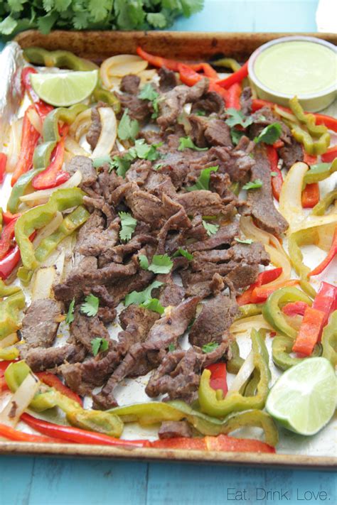 Sheet Pan Steak Fajitas - Eat. Drink. Love.