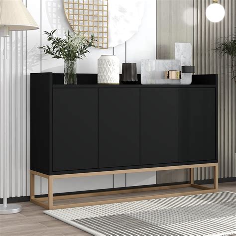 VZADGWA 47 Buffet Sideboard Cabinets with Gold Metal Base, India | Ubuy