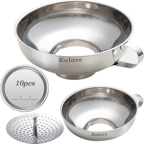 Amazon.com: jojofuny Wide Mouth Canning Funnel Stainless Steel Jar ...