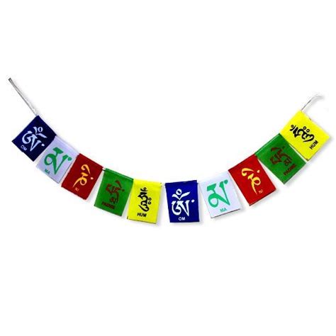 7 Ocean Tibetan Om Mani Flag Car and Bike Hanging Showpiece ...