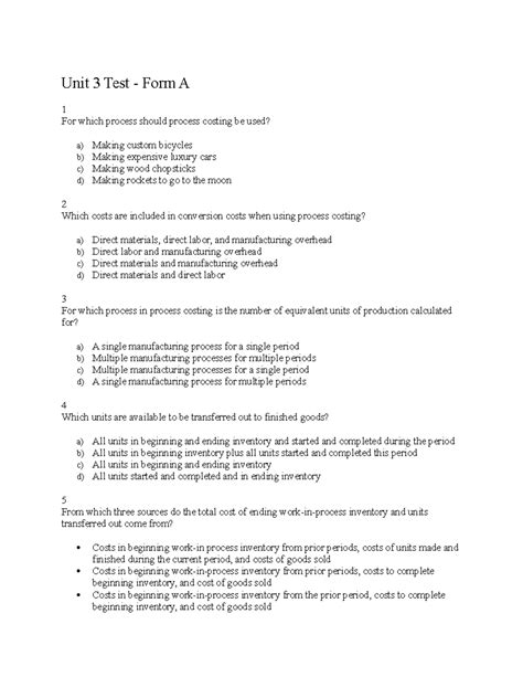 Image result for Unit 3 Test Tips