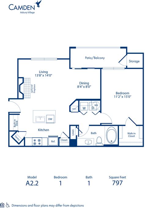 06 - 306, A2.2 at Camden Asbury Village | camdenliving.com