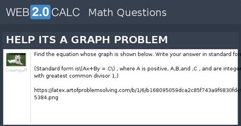 View question - HELP ITS A GRAPH PROBLEM