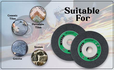 SCEPTRE GOLD 4” Stone Polishing Pads Set – 100mm Diamond Disc, 15200 ...