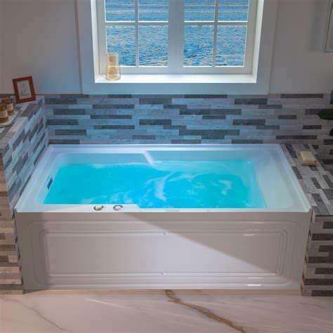 Whirpool Tub 60 In. X 36 In. Acrylic Rectangular Drop-In Whirlpool ...