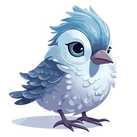 Gambar Clipart Snowbird Untuk Mewarnai Vektor Chibi Bluebird Kartun ...