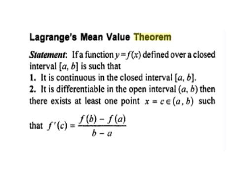 SOLUTION: L 16 lagrange s mean value theorem 1 - Studypool
