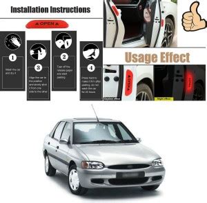 PRTEK Car Stickers Warning Strip Tape Sign Car Door Sticker Safety ...