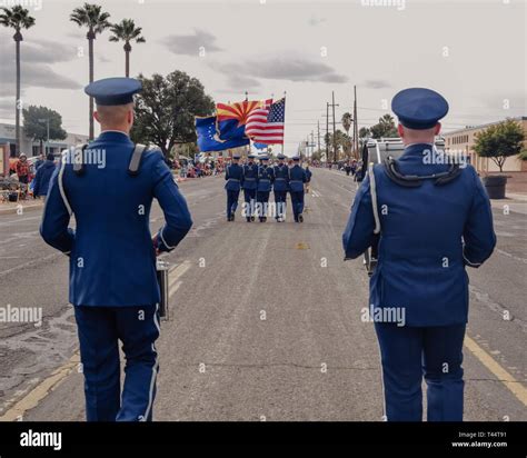 The U.S. Air Force Color Guard participate in the annual rodeo parade ...