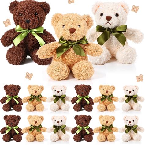 Amazon.com: HyDren 36 Packs Plush Stuffed Bears Bulk 9.8 Inch Cute ...