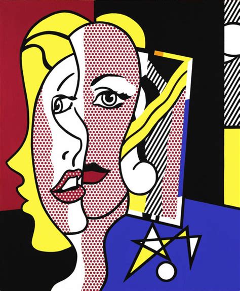 FemaIe Head - Roy Lichtenstein - Modern Pop Art Painting - Canvas ...