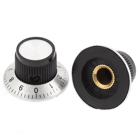 Generic 2 Pcs M6 24mm x 15mm Potentiometer Control Volume Rotary Knob ...