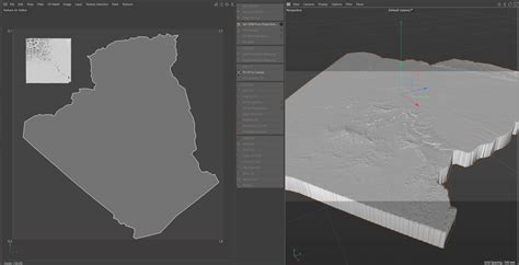 Algeria Terrain Map - 3D Model by 3dstudio