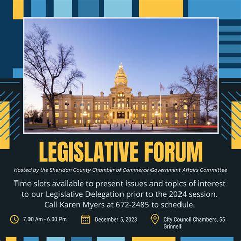 Chamber to Host Annual Legislative Forum Dec. 5 - Sheridan County ...