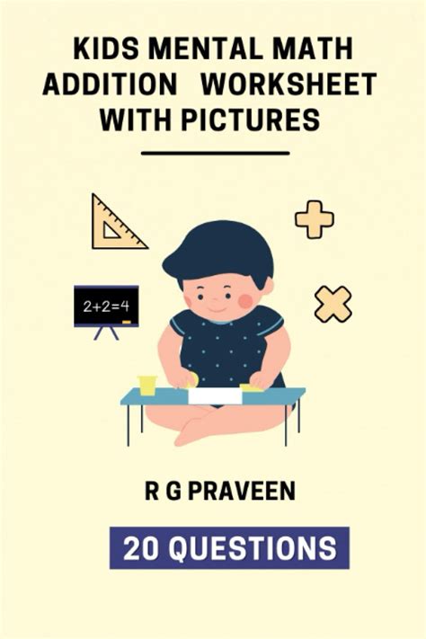 Buy Kids Mental Maths Addition 20 Questions Worksheet With Pictures ...